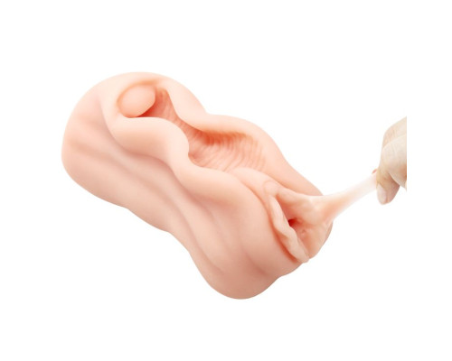 Телесный мастурбатор-вагина AVA с необычным дизайном