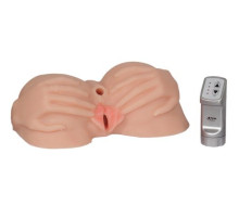 Вагина с виброяйцом на выносным пульте управления вибрацией