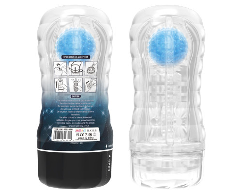 Прозрачный текстурированный мастурбатор Vacuum Cup Masturbator Planet