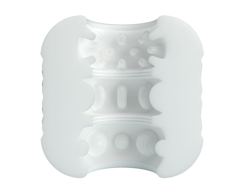 Белый сквозной мастурбатор Crystle