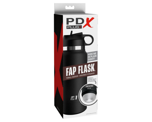 Черный мастурбатор в виде бутылки Fap Flask