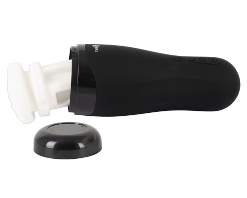 Черный вибромастурбатор с подогревом Masturbator with 3 Functions