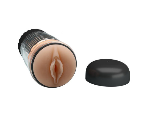 Вибромастурбатор-вагина Emily в черной колбе