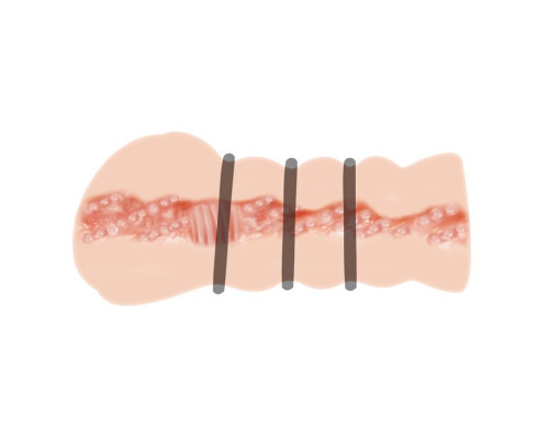 Тугой мастурбатор с кольцами Julia