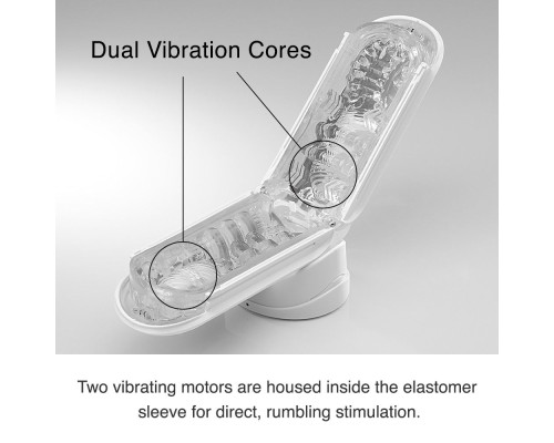 Белый мастурбатор Flip Zero с вибрацией