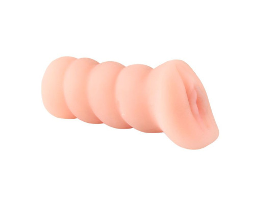 Мастурбатор-вагина с вибрацией и углублениями под пальцы