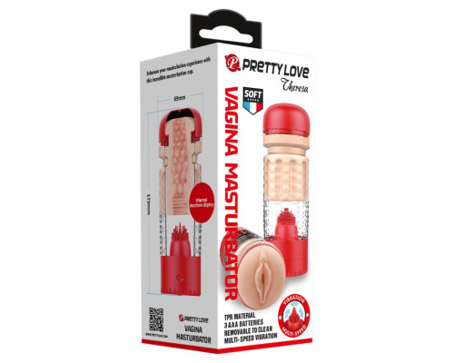 Вибромастурбатор-вагина Emily в красной колбе