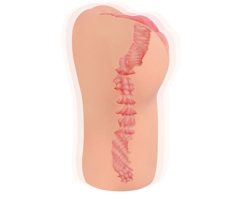 Телесный мастурбатор-вагина с рельефом BELLANA