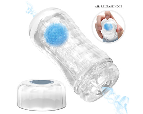 Прозрачный текстурированный мастурбатор Vacuum Cup Masturbator Planet