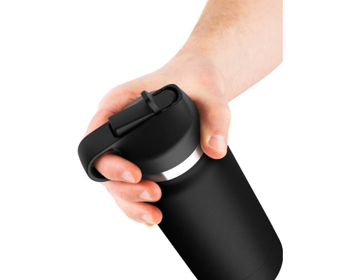 Черный мастурбатор в виде бутылки Fap Flask