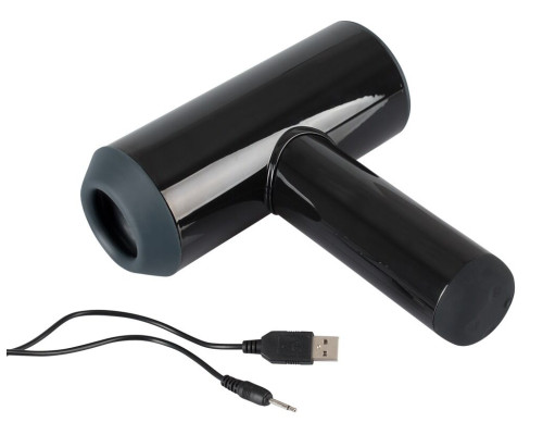 Черный мастурбатор с удобной ручкой Masturbator with 2 Functions