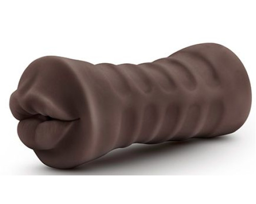 Коричневый мастурбатор-ротик Renee