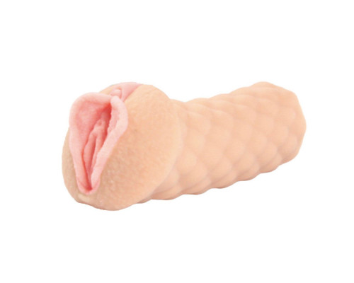 Телесный мастурбатор-вагина Elegance с двойным слоем