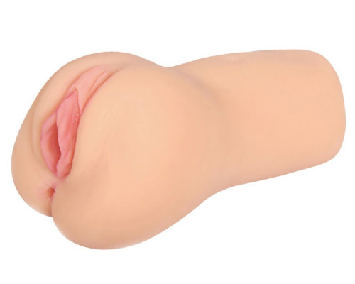 Телесный вибромастурбатор-вагина с рельефом Bellana