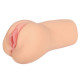 Телесный вибромастурбатор-вагина с рельефом Bellana