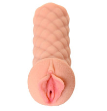 Телесный мастурбатор-вагина Elegance с двойным слоем