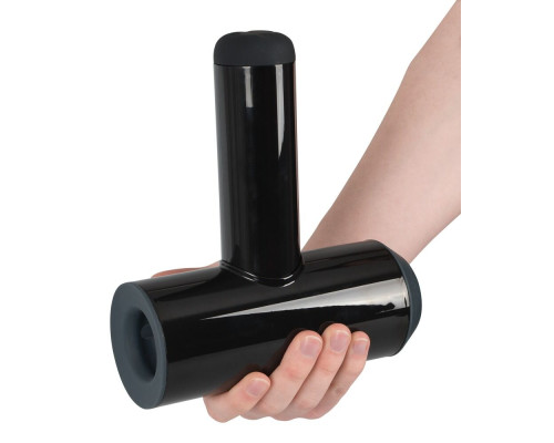 Черный мастурбатор с удобной ручкой Masturbator with 2 Functions