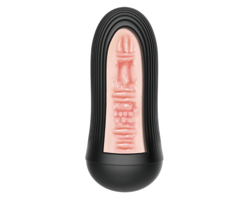 Телесный мастурбатор-вагина Alice в черной колбе