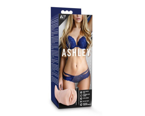 Телесный мастурбатор-вагина с вибропулей Ashley