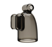 Дымчатая насадка-мастурбатор с вибрацией Vibrating Crystal Cap III