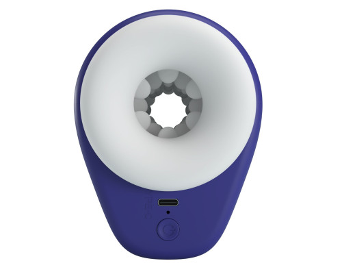 Синий автоматический вибромастурбатор Dj Lady