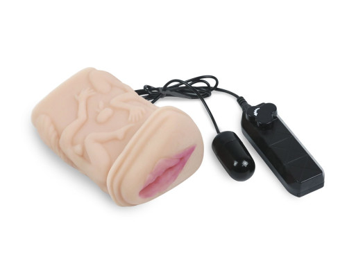 Мастурбатор-вагина из кибер-кожи с выносным пультом управления вибрацией