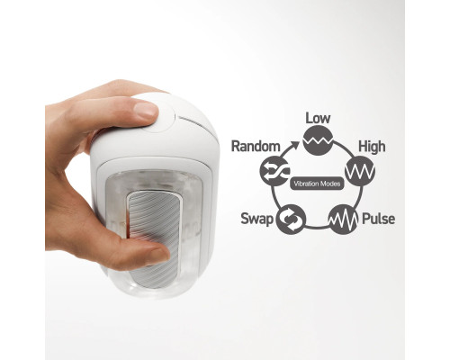 Белый мастурбатор Tenga Flip Zero Gravity с вибрацией