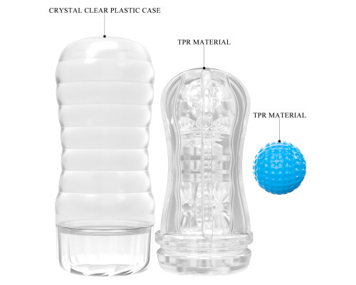 Прозрачный текстурированный мастурбатор Vacuum Cup Masturbator Planet