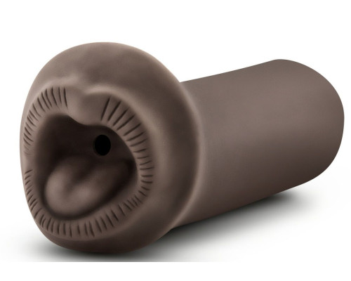 Коричневый мастурбатор-ротик Naughty Nicole