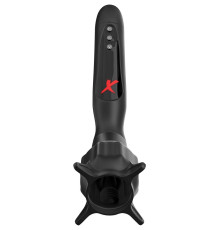 Чёрный вибростимулятор для головки члена с эффектом всасывания Vibrating Roto-Sucker