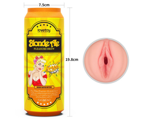 Телесный мастурбатор-вагина Pleasure Brew Masturbator-Blond Ale в банке