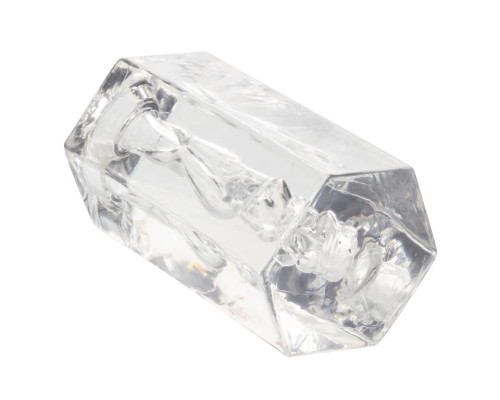 Прозрачный мастурбатор Crystal с внутренним рельефом в виде женского тела
