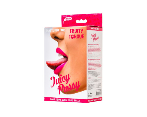 Телесный двусторонний мастурбатор Fruity Tongue - ротик и вагина