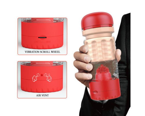 Вибромастурбатор-вагина Emily в красной колбе