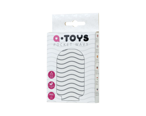 Белый мастурбатор A-Toys Pocket Wavy