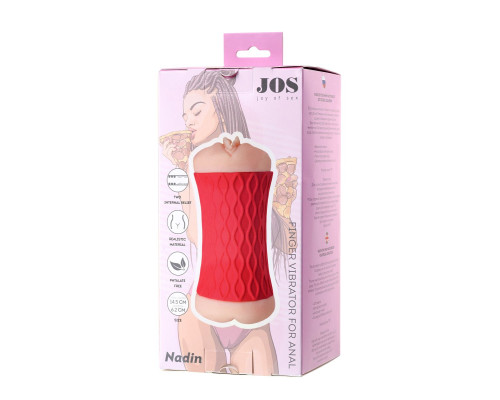 Двухсторонний мастурбатор JOS  NADIN в красном цилиндре