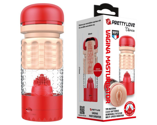 Вибромастурбатор-вагина Emily в красной колбе