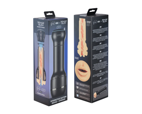 Набор PowerBlow   Feel Stroker Mouth: мастурбатор-ротик и интерактивная насадка