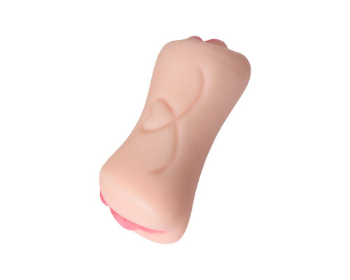 Телесный двусторонний мастурбатор Pretty Mouth - ротик и вагина