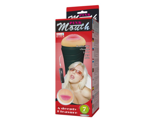 Мастурбатор-ротик в тубе с 7 уровнями вибрации и выносным пультом