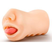 Телесный мастурбатор-ротик с язычком Oral Anne