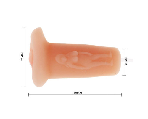 Телесный мастурбатор-вагина с грушей