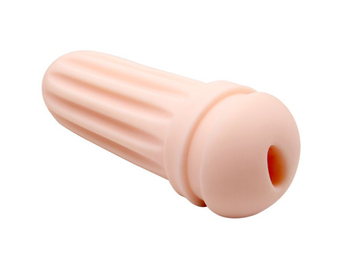 Телесный мастурбатор-вагина Alice в черной колбе