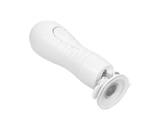 Мастурбатор-вагина Flora White с присоской и 12 режимами вибрации