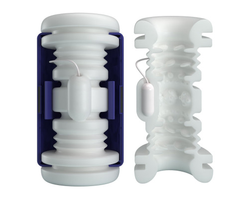 Синий автоматический вибромастурбатор Dj Lady