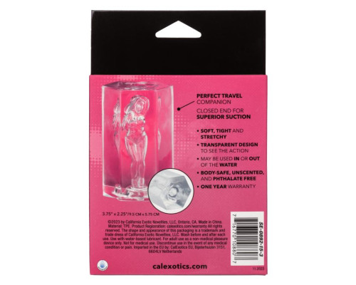 Прозрачный мастурбатор Olivia с внутренним рельефом в виде женского тела