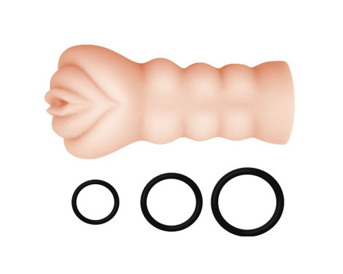 Тугой мастурбатор с кольцами Julia