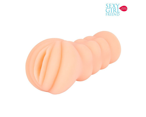 Телесный мастурбатор-вагина с комплектом эрекционных колец