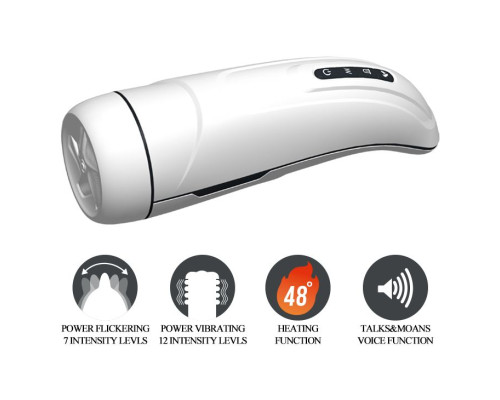 Вибромастурбатор Marissa с функцией нагрева и подвижным язычком