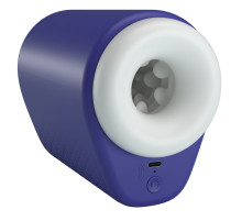 Синий автоматический вибромастурбатор Dj Lady